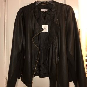 Plus Size Calvin Klein Leather Jacket